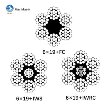 6x19 Galvanized Steel Wire Rope (FC/IWS/IWRC)