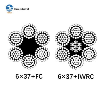 6x37 Galvanized Steel Wire Rope FC IWRC